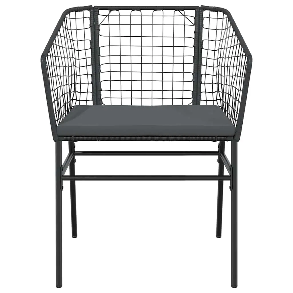 5 Piece Black Garden Dining Set