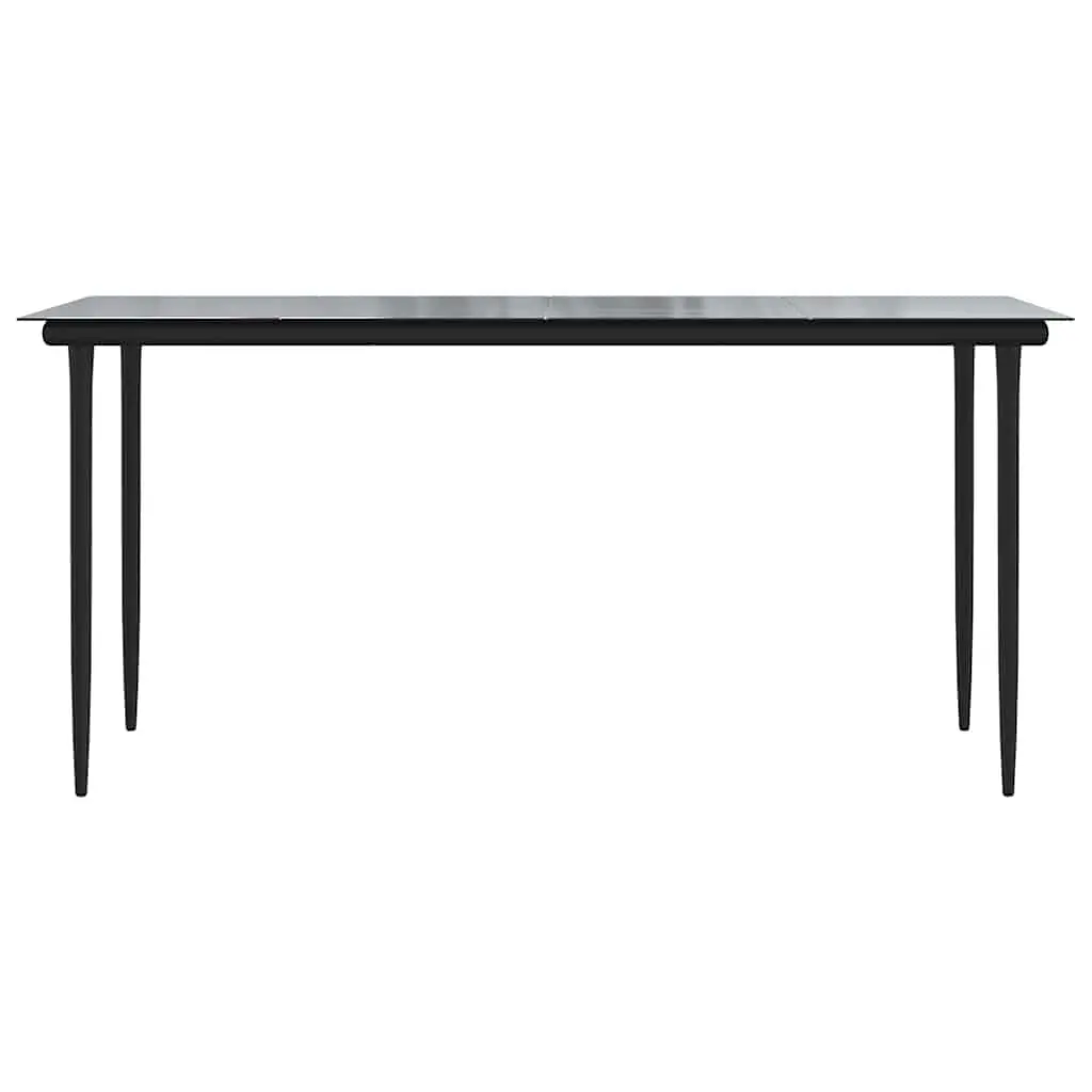 5 Piece Black Garden Dining Set