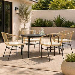 Reliable 5 Piece Garden Dining Set - Comfort Meets Value