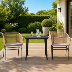 Comfortable Brown Rattan Garden Dining Set