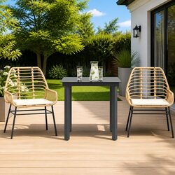 Reliable Brown Garden Dining Set with Comfortable Seating