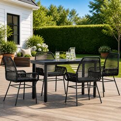 Practical 5 Piece Garden Dining Set with Easy Maintenance