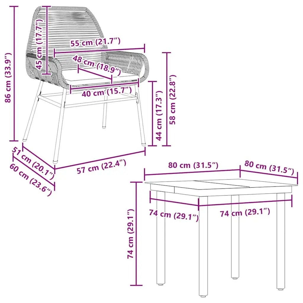 5 Piece Garden Dining Set Poly Rattan Glass Outdoor Furniture Brown Cushions