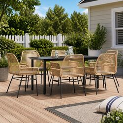 Reliable 7 Piece Garden Dining Set for Long-Term Use
