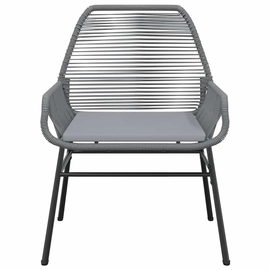 Outdoor Furniture Set 5 Piece Dining Grey Poly Rattan Chairs with Glass Table