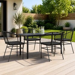 Reliable 5 Piece Garden Dining Set for Outdoor Enjoyment