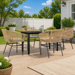 Value-Driven 5 Piece Garden Dining Set with Comfort