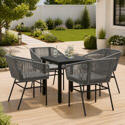 Comfortable 5 Piece Outdoor Dining Set with Value