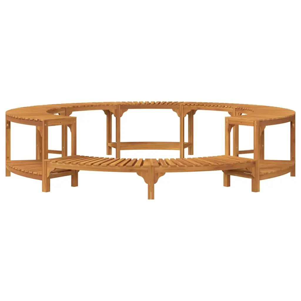 Hot Tub Surround Circular Outdoor Spa Deck 275cm Diameter Brown Solid Wood