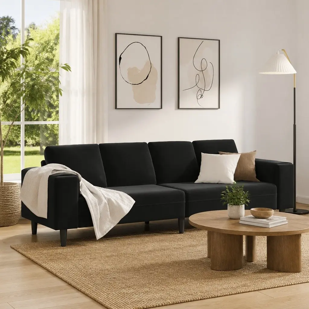 Couch in Black for Lasting Comfort