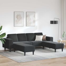 Comfortable Black Sofa Set - Practical and Stylish