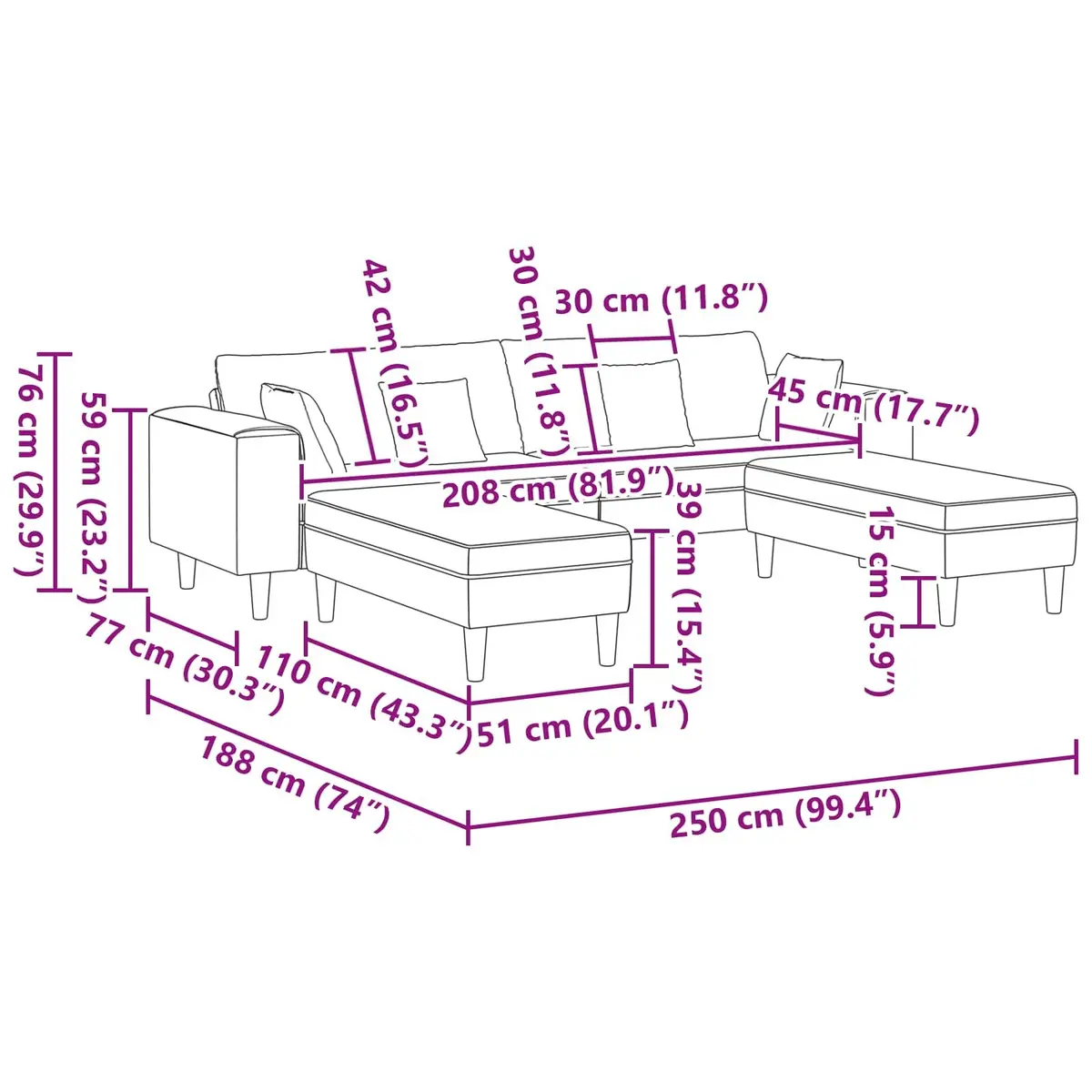 Grey Fabric Sofa Set with Comfort and Style