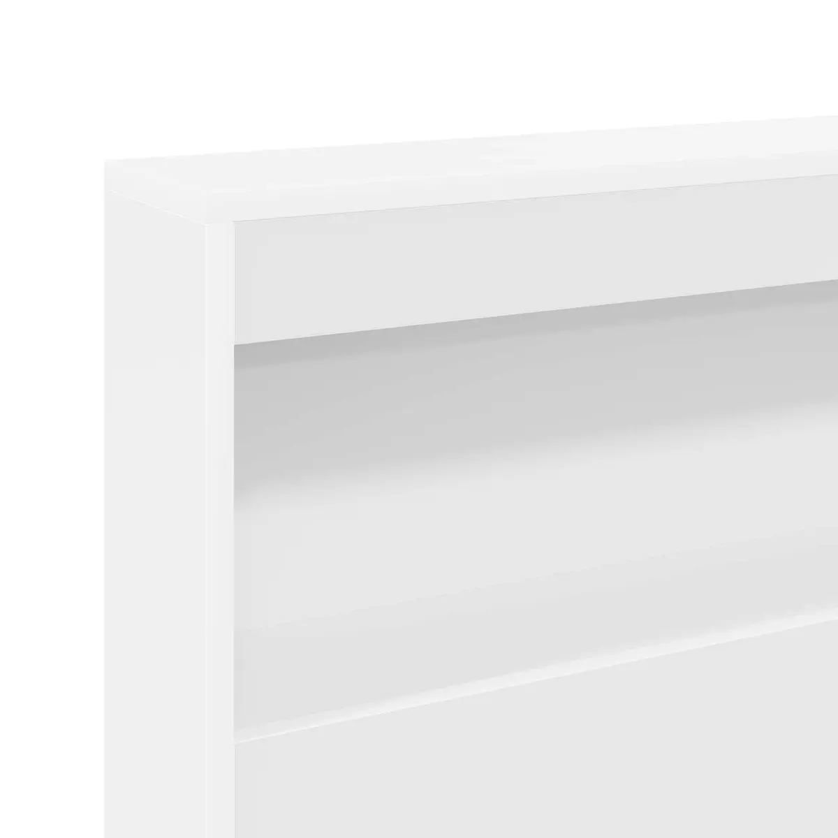 Storage Headboard with Shelves White 140 cm Modern Bedroom Engineered Wood