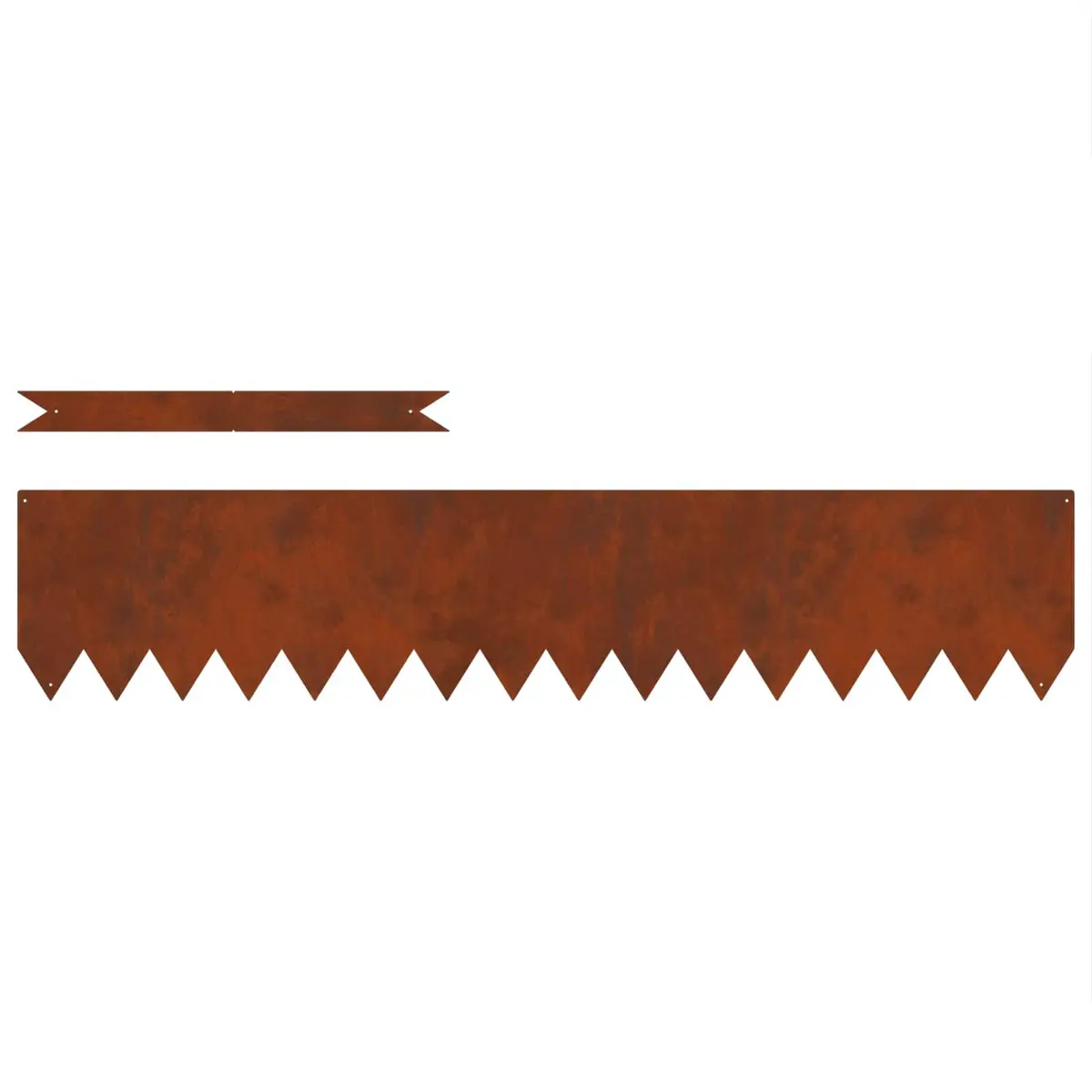 Garden Lawn Edging Borders 50 Pieces Weathering Steel Rusty Brown