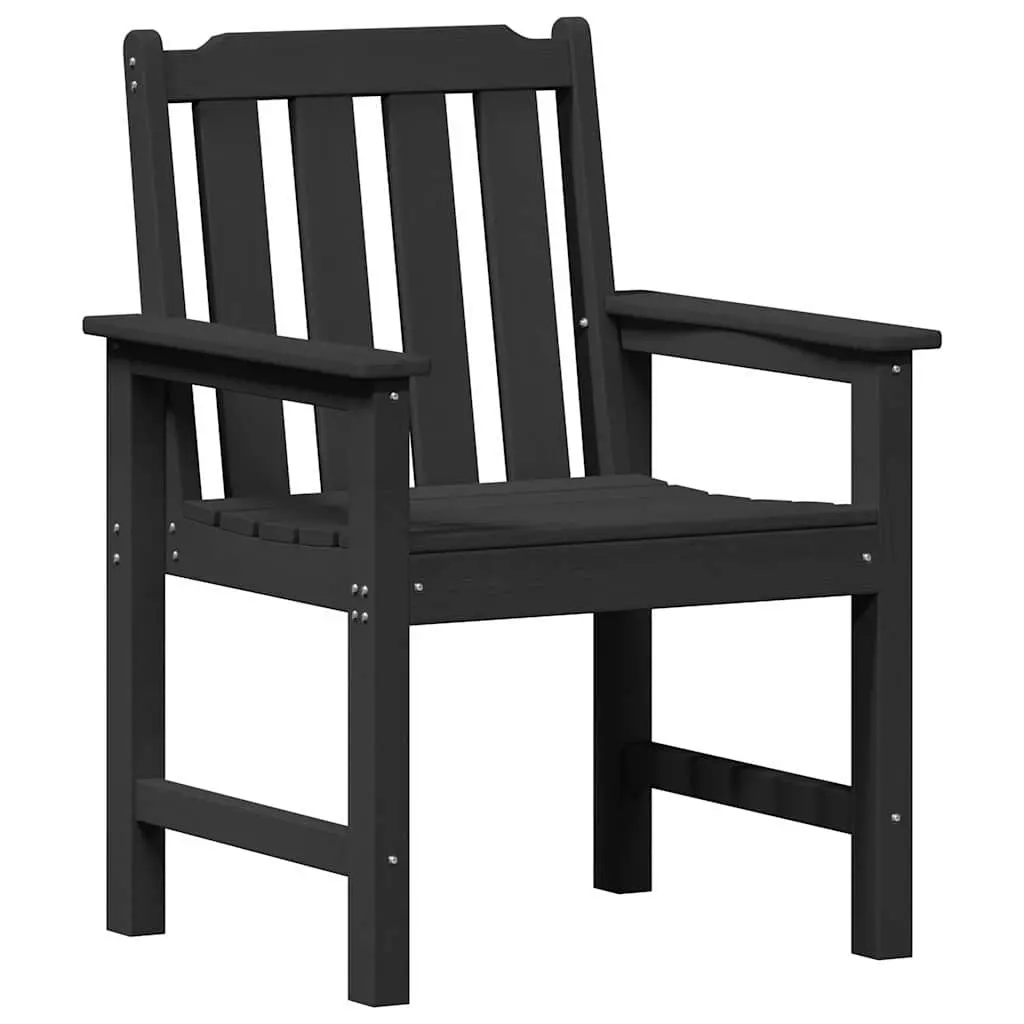 Outdoor Garden Chair Set 6 pcs Black Modern Seating Patio Furniture 65.5x59x88cm