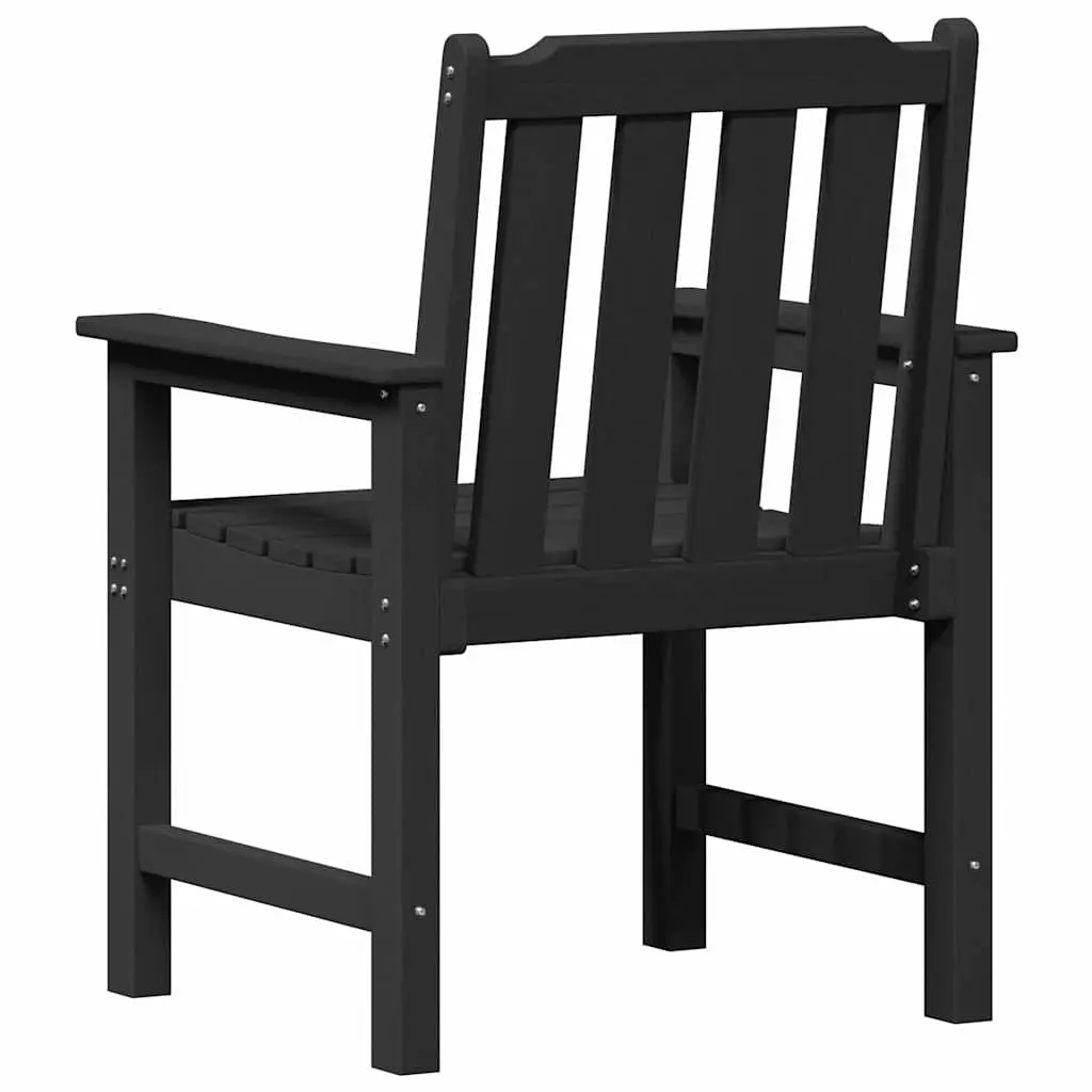 Outdoor Garden Chair Set 6 pcs Black Modern Seating Patio Furniture 65.5x59x88cm