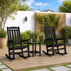 Comfortable Rocking Chairs for Outdoor Enjoyment, Set of 2