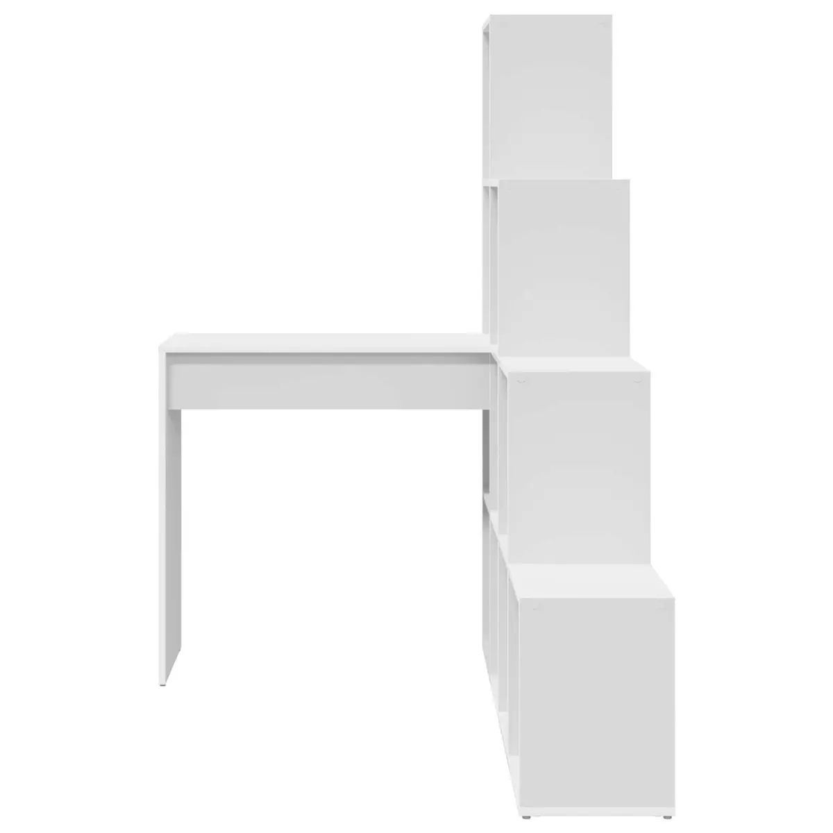 Corner Desk White 101.5 x 149.5 x 149.5 cm Engineered Wood Storage Shelves