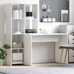 Quality White Desk with Shelves for Everyday Use