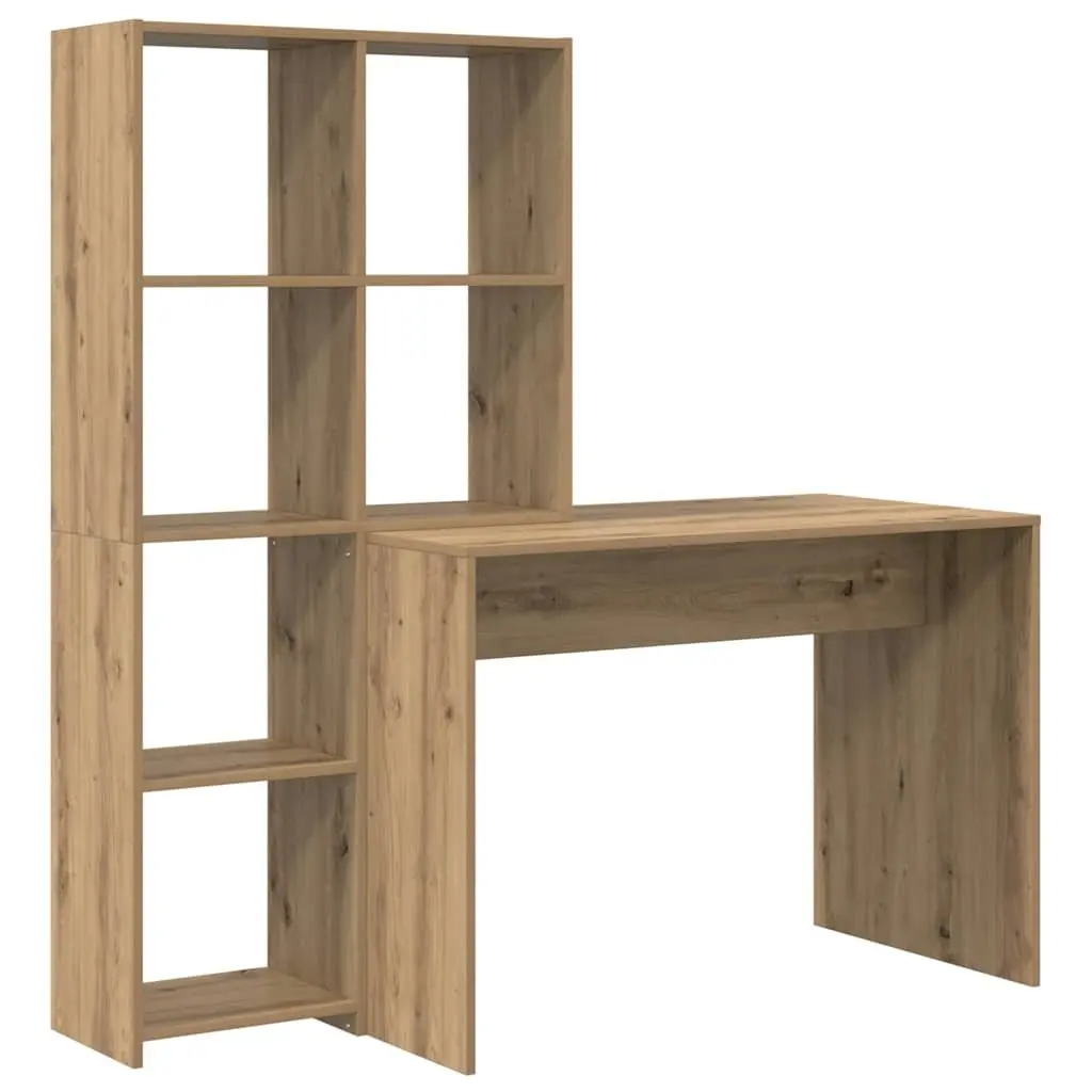 Desk Engineered Wood Home Office Workspace Study Gaming Furniture Brown Modern