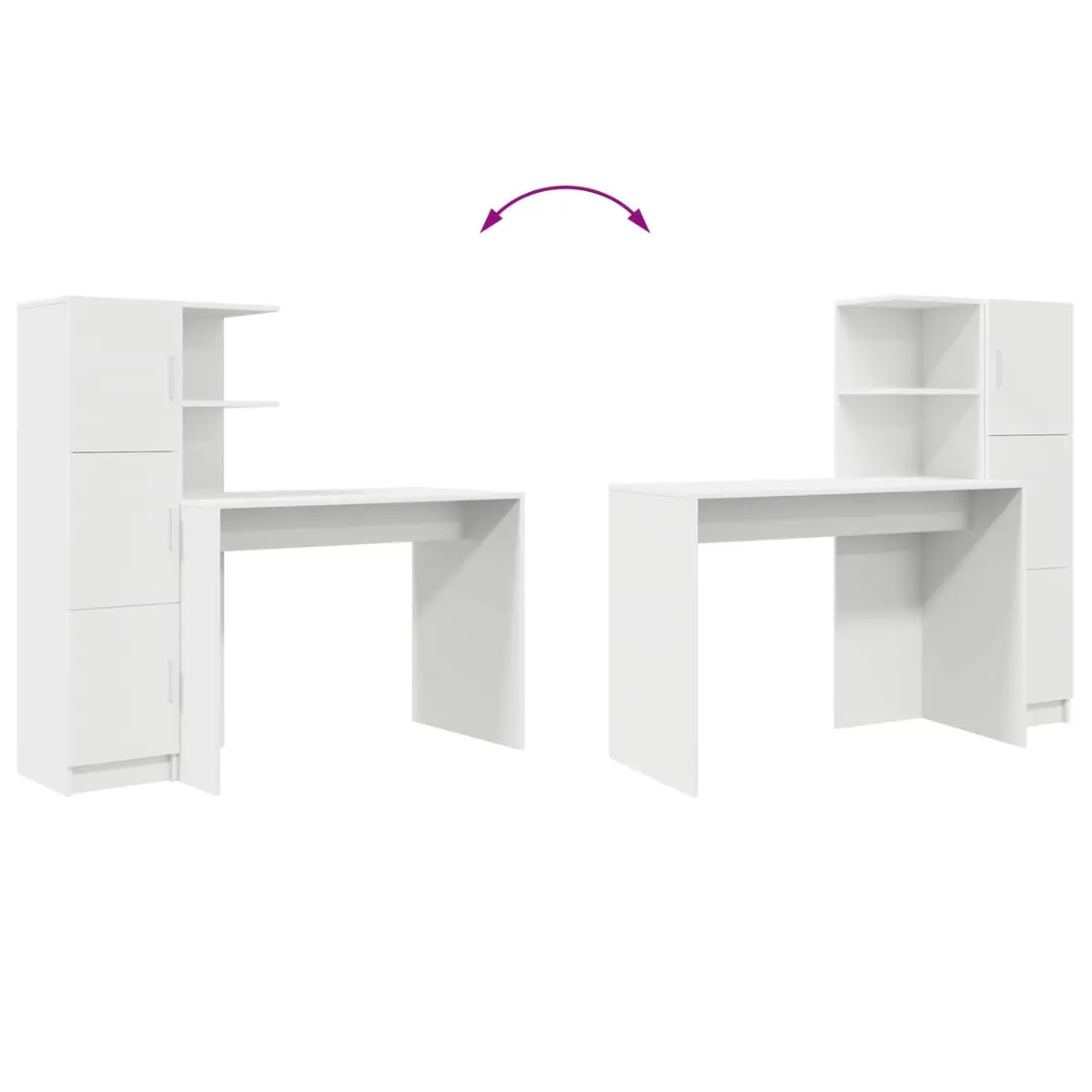 White Desk with Ample Storage Solutions