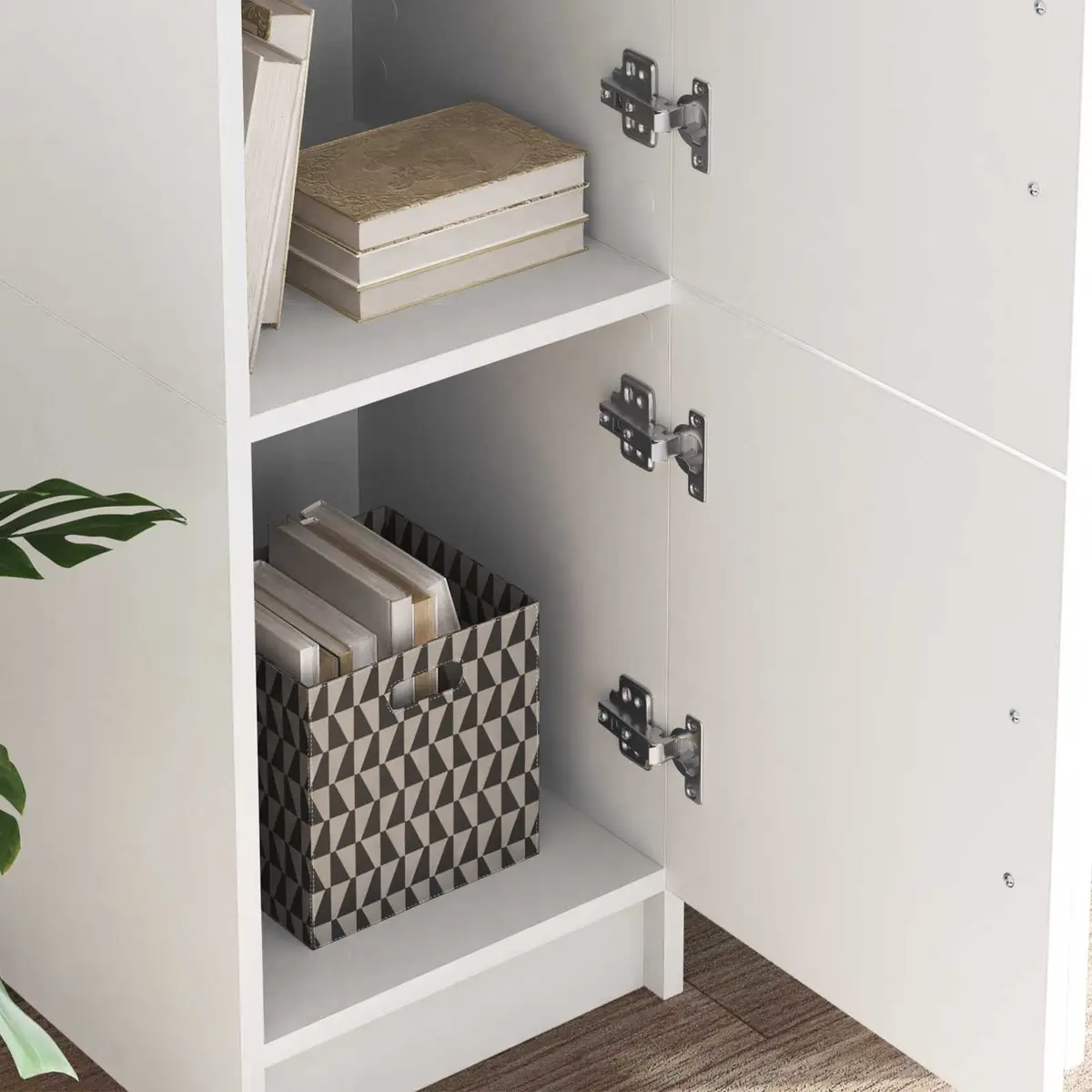 White Desk with Ample Storage Solutions