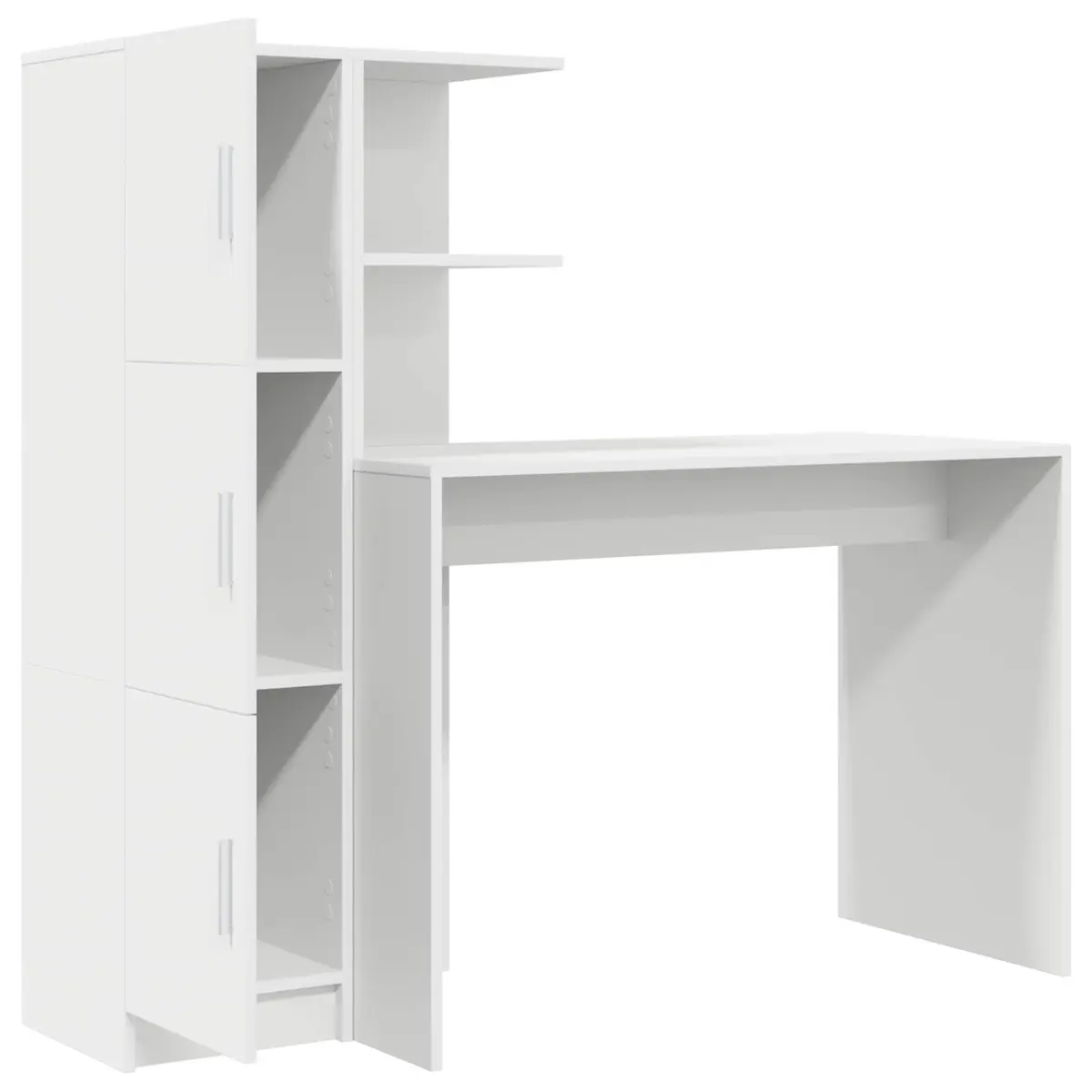 White Desk with Ample Storage Solutions