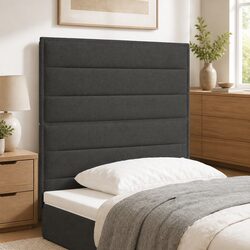 Comfort Meets Quality: Adjustable Dark Grey Headboard