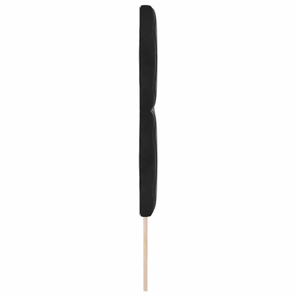 Black Velvet Headboard Adjustable 144cm Modern Bedroom Upholstered