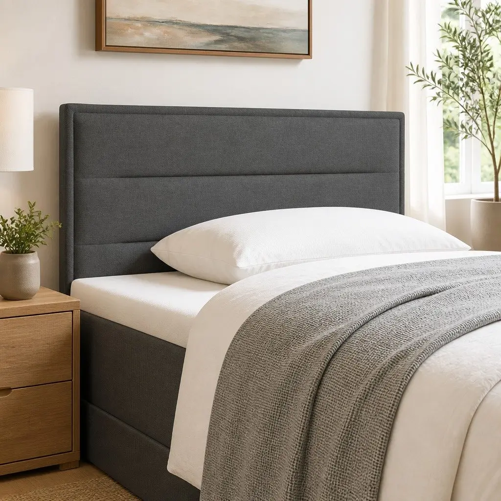 100cm Dark Grey LED Headboard with RGB Lighting