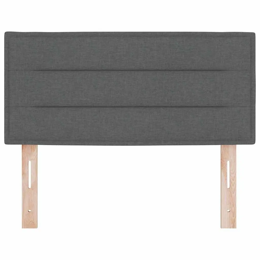 LED Headboard Adjustable Height 100cm Dark Grey Fabric RGB Strip Lights