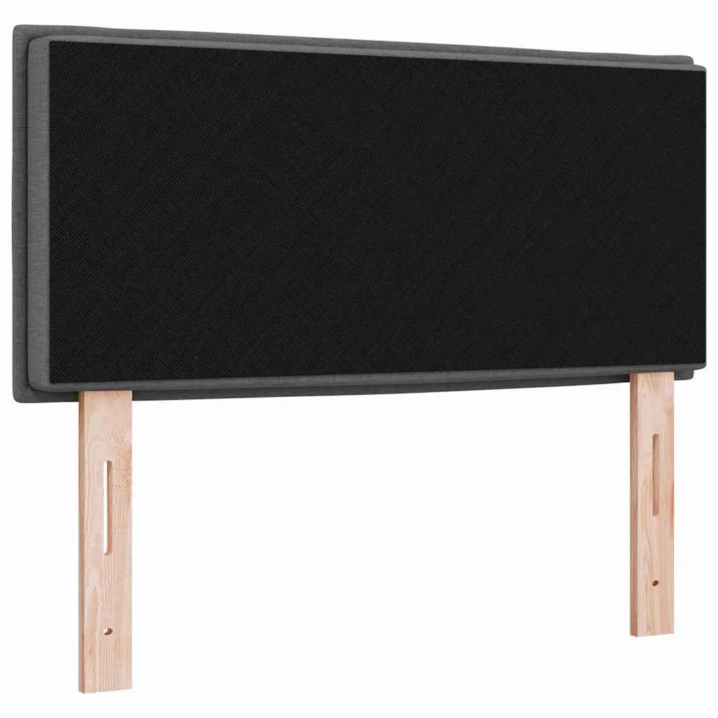 LED Headboard Adjustable Height 100cm Dark Grey Fabric RGB Strip Lights