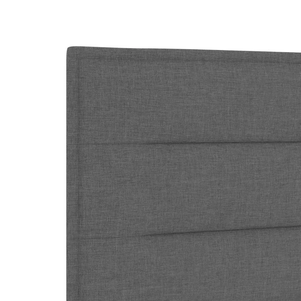 LED Headboard Adjustable Height 100cm Dark Grey Fabric RGB Strip Lights