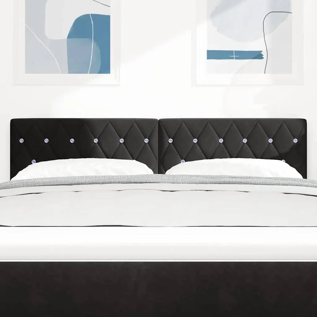 Black LED Headboard Adjustable Height 160 cm with RGB Lights for Bedroom