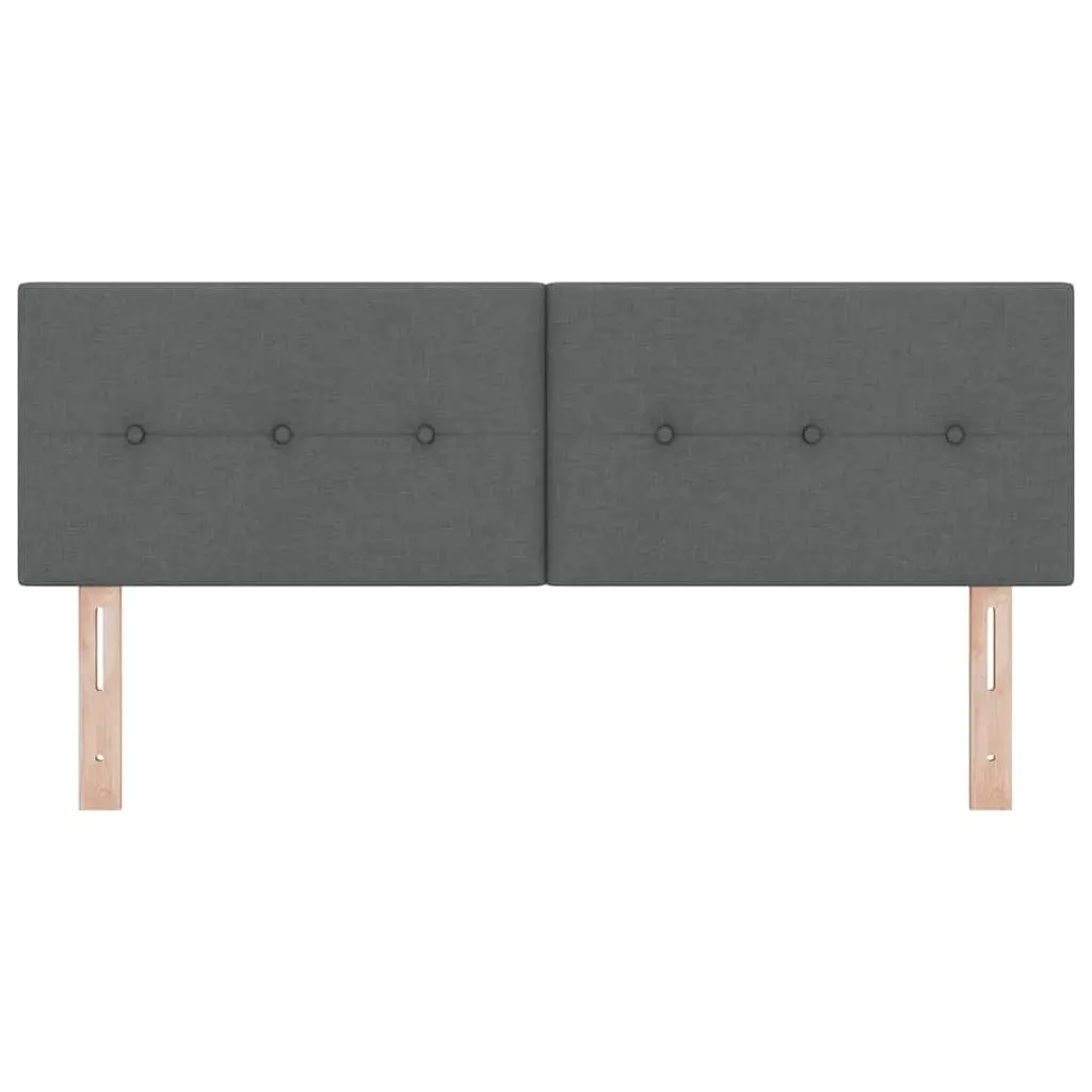 LED Headboard Adjustable Height 160cm Grey Fabric