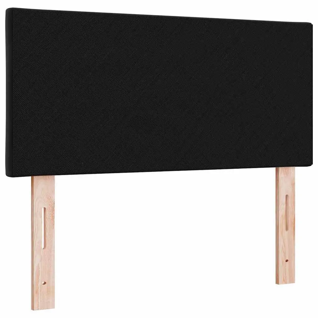 LED Headboard 100 cm Black Upholstered Bedroom Wall Mount RGB Lights