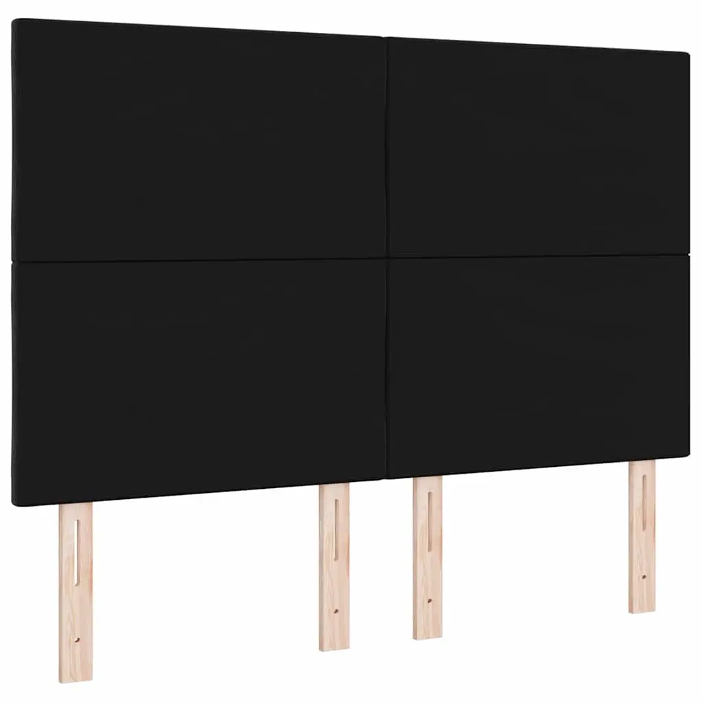 LED Headboard Black Velvet 144cm Modern Bedroom with RGB Lighting