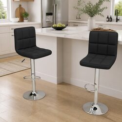 Value-Focused Black Bar Stools with Adjustable Height