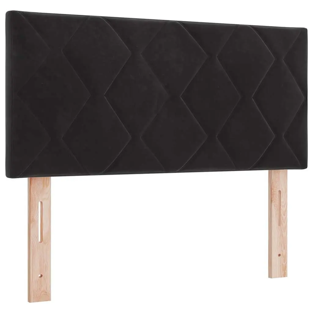 Box Spring Bed Frame Medium-firm Mattress Adjustable Headboard 107 x 203 cm Black and White Modern Bedroom Furniture