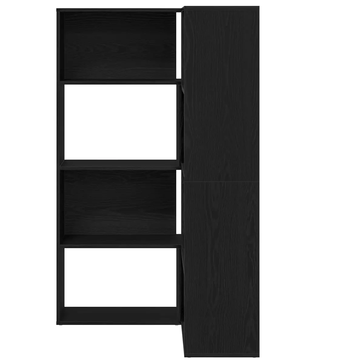 Storage Cabinet 6-Tier Engineered Wood Black Oak 85 x 85 x 140 cm Indoor Use
