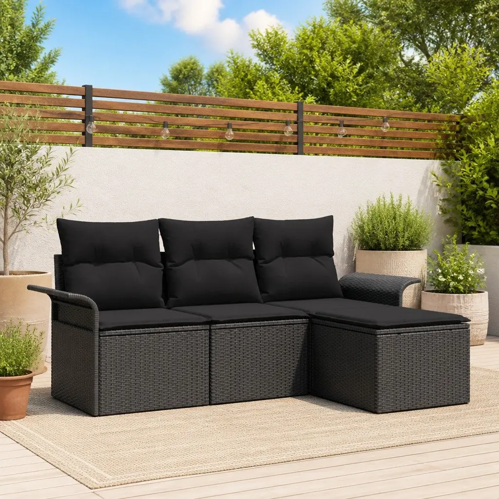 Outdoor 4-Piece Sofa Set with Easy Maintenance
