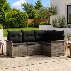 Comfortable and Stylish 4 Piece Outdoor Sofa Set