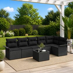 Quality Outdoor Sofa Set: 7-Piece Comfort and Durability