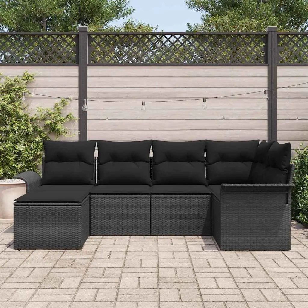 6-Piece Garden Sofa Set with Integrated Storage