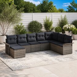 Value-Driven Grey Modular Garden Sofa Set for Relaxation
