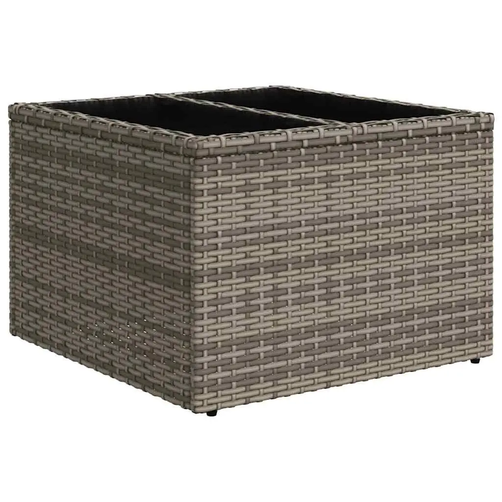 Garden Sofa Set 11 Pieces Modular Outdoor Furniture Grey Poly Rattan with Cushions