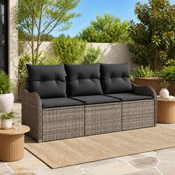 Durable Grey Poly Rattan Garden Sofa Set for Every Home