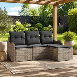 Cozy 4-Piece Outdoor Sofa Set with Storage Options