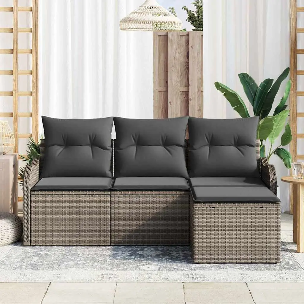 4-Piece Outdoor Sofa Set with Storage Options