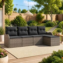 Comfortable and Practical Grey Outdoor Sofa Set